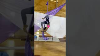 Aerial silks pigeon and leg lock aerialsilks aerialist sports fitgirl fitmotivation [upl. by Ennirak]