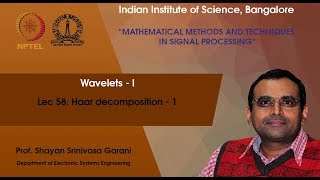 Lec 58  Haar decomposition  1 [upl. by Wadell]