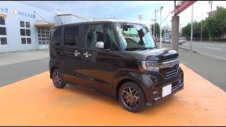 20172018 New HONDA NBOX Custom Turbo Honda SENSING 4WD  Exterior amp Interiror [upl. by Nhaj]