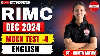 RIMC DEC 2024 MOCK TEST  4 ENGLISH BY  ANKITA MAAM  MISSION RIMC DEC 2024 LIVE🔴doa rimc [upl. by Bartolomeo]