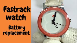 Fastrack watch battery replacement shorts [upl. by Zurek]