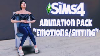 Animation pack sims 4Animation quotEmotionsSittingquotMotion capture DOWNLOAD [upl. by Arreyt341]