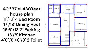 4 bed room house design plan [upl. by Einaj896]