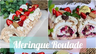 Meringue Roulade The best meringue roulade recipe  How to make Meringue Roulade [upl. by Kamal]