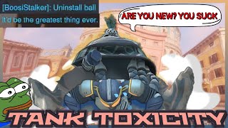 ABSOLUTELY MISERABLE Toxic Tanks Overwatch 2 Toxic Moments funnymoments toxic toxicity [upl. by Mungam767]