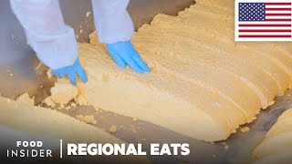 How 2000 Pounds Of Cheese Curds Are Made In Wisconsin  Regional Eats [upl. by Nivets967]