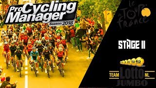 PRO CYCLING MANAGER 2018  TEAM LOTTO NL  JUMBO TOUR DE FRANCE STAGE 11 [upl. by Jeramey633]