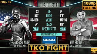 TERENCE CRAWFORD USA vs KELL BROOK UK TKO FIGHT [upl. by Neelyhtak]