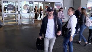 EXCLUSIVE  Gaspard Ulliel arriving at Nice airport for Cannes Film Festival [upl. by Hepzi333]