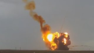 RUSSIAN PROTON M ROCKET EXPLODES AFTER FLYING WILDLY OUT OF CONTROL RAW HD FOOTAGE 2 JULY 2013 [upl. by Jabez]