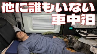 【雨の車中泊】静まり返る湖畔の夜を車中泊軽自動車アトレーで愛犬と過ごす。Sleeping in the cor in rain [upl. by Fitts827]