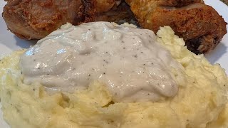 Homemade Mashed Potatoes and Milk Gravy Quick and Easy Side Dish [upl. by Yart]