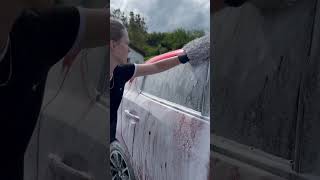 Foamy Contact Wash on a Ceramic Coated Car satisfying carwashing [upl. by Keane]