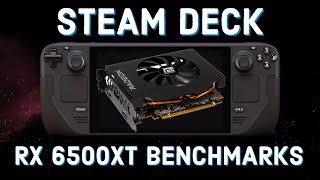 Steam Deck Bench with an RX 6500 XT steamdeck gaming gameplay [upl. by Nnad]