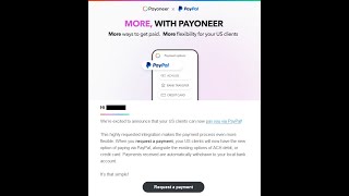 Payoneer – Your US clients can now pay via PayPal [upl. by Yenmor]