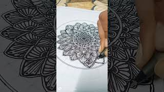 Big mandala art❤️✨🪔youtubeshorts art mandalaart vairalshort big [upl. by Anauqcaj760]