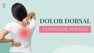 Dolor DORSAL o DORSALGIA  Los 3 EJERCICIOS más EFECTIVOS  Seguros [upl. by Anon459]