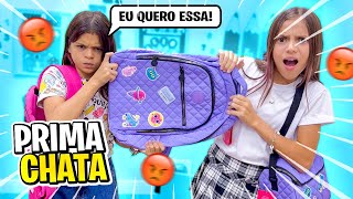 COMPREI UMA MOCHILA E UM ESTOJO ESCOLAR PARA PRIMA CHATA DA JÉSSICA E ELA NÃO gostou [upl. by Denis893]