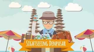 Liburan ke Bali Install Aplikasi Mobile Sightseeing Denpasar [upl. by Nahshun]