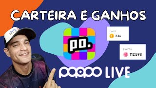 Carteira e Ganhos Na Poppo Live  UP Agency  🚀 [upl. by Shumway]