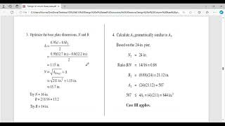 Design of Column Base plate Example 4 [upl. by Htiel]