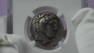 Kingdom of Macedon AR Tetradrachm  Alexander III 336323 BC  NGC Ch XF [upl. by Ifen]