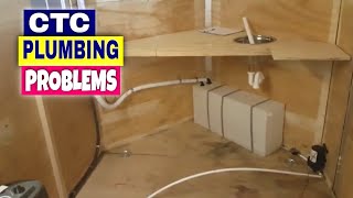 PLUMBING WOES 6 X 12 Cargo Trailer Conversion Part 12 vanlife skoolie [upl. by Ahsilak181]