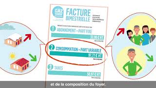 Lire et comprendre la facture de gaz naturel  Gaz Tarif Réglementé [upl. by Ahsenac]