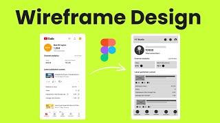 Figma wireframe tutorial  Design Wireframe for YouTube Studio [upl. by Rosario337]