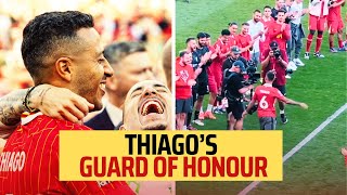 Thiago given Guard of Honour on Liverpool FC Goodbye [upl. by Philine4]