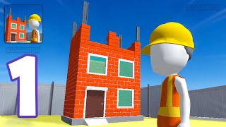 Pro Builder 3D Gameplay Walkthrough Part 1  Tutorial Build A Home AndroidiOS [upl. by Ardnosac]