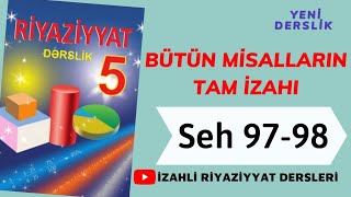 5ci sinif Riyaziyyat seh 9798 Onluq kesrin onluq kesre vurulmasi butun misallarin tam izahi [upl. by Kellene]