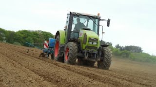 GoPro Semis de maïs 2015  Claas ares 546RZ amp monosem [upl. by Enram]