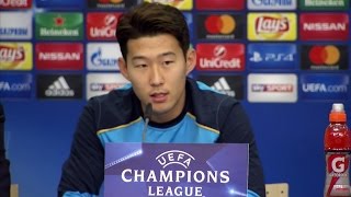 토트넘 손흥민 유창한 2개국어 기자회견 현장 Heung Min Son and Mauricio Pochettino attended a press conference [upl. by Kevon]