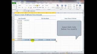 How to Create 30 Minute Time Intervals in Excel [upl. by Felty986]