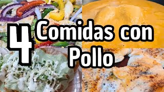 ✅4 COMIDAS CON POLLO BIEN FÁCILES mihogardulcehogar recetas recetasconpollo comidasconpollo [upl. by Teddi157]