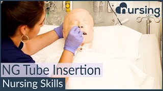 NG Nasogastric Tube Insertion Techniques Nursing Skills [upl. by Hgielrebmik304]