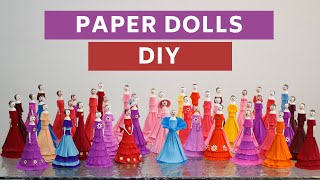 How to Make Paper Craft Dolls  DIY Tutorial [upl. by Nomelihp284]