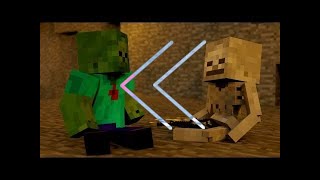 Reverse  NikNikamTV  SkeleGUN amp ZOMBIE  Minecraft Animation [upl. by Musa]