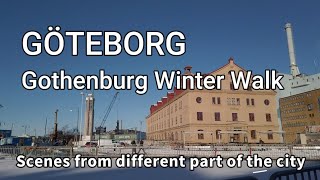 Gothenburg winter walk Sweden different areas of the city [upl. by Gnues]