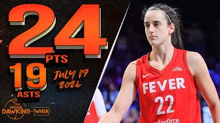 Caitlin Clark Drops 24 Pts x CareerHiGH 19 Asts vs Wings 🔥  July 17 2024 [upl. by Myrwyn]