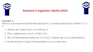 Solution de lExercice 4 du Concours Eamac Niveau Ingenieur 2024 [upl. by Ramah]