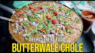 BUTTERWALE CHOLE KULCHE  Best Breakfast in Zakir Nagar Delhi  Delhi Street Food [upl. by Enirac374]