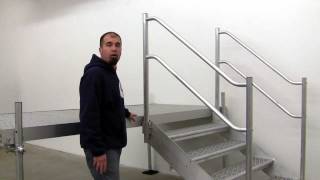 Aluminum Dock Stairs with Hardrail and Thru Flow Steps [upl. by Hagerman]