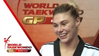 INTERVIEW GOLD  Charlie MADDOCK GBR Female –49kg [upl. by Eelrehpotsirhc514]