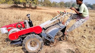 My power tiller is going to prepare peanut field  Day1 tilling work by Kamco er90 in hard soil [upl. by Otrepur]