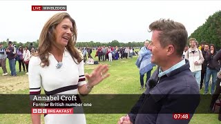 Annabel Croft At Wimbledon On BBC Breakfast 02072024 [upl. by Cirre677]