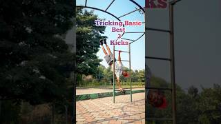 Tricking Basic Best 3 kicks for beginning steps beginners tricking shorts [upl. by Aidne]