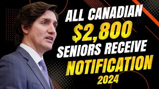 Received OAS 2024 Notification All Canadian Seniors Receive 2800 from CRA [upl. by Sonia424]