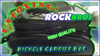 UNBOXING ROCKBROS BICYCLE CARRIER BAG A66 [upl. by Hakym]